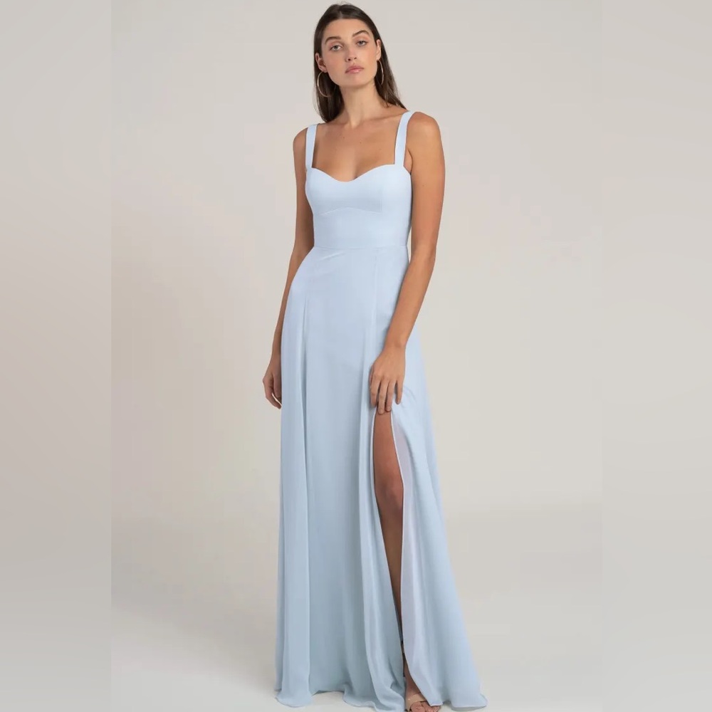 Jenny Yoo Harris dress in whisper blue. Worn 1 time